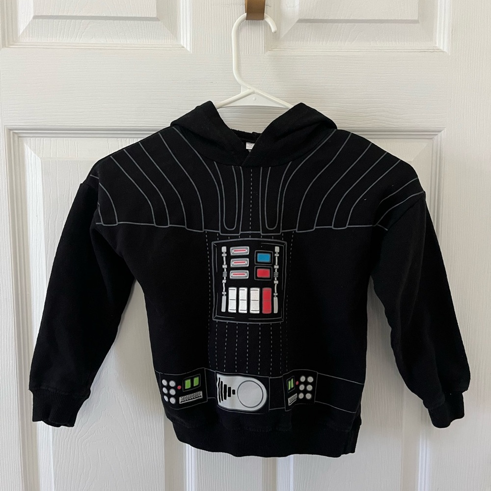 Kids Star Wars Black Hoodie with Graphic Design